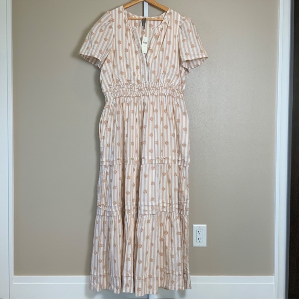 NWT! Anthropologie The Somerset Embroidered Floral Maxi Dress - Size XL ⏰ - Picture 4 of 5